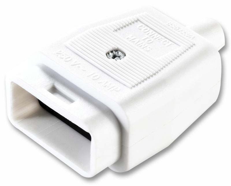 MASTERPLUG - Connecteur en ligne 3 broches 10A, Blanc