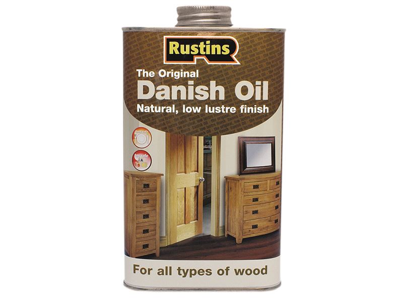 Aceite para madera Rustins Danish Oil 250ml, acabado natural