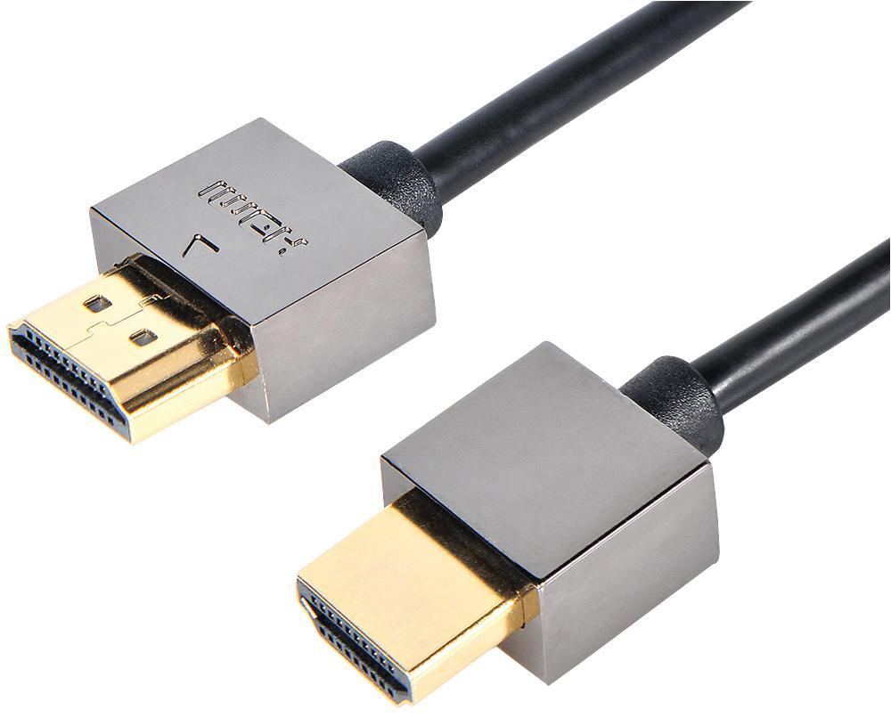 AV STAR Cable HDMI 4K con Ethernet, Macho a Macho, Delgado, 4m, Negro