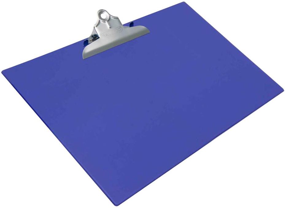 Rapesco A3 PVC Clipboard, Blue, with Pen Holder & Hanging Hook