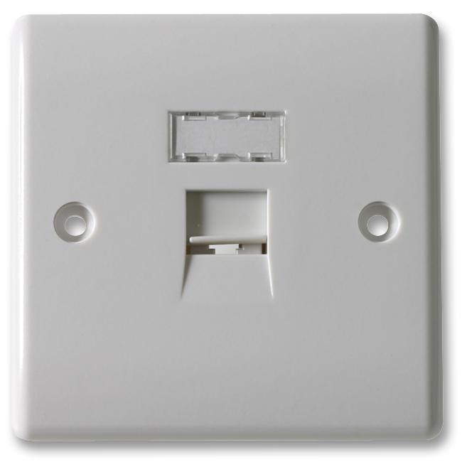 BG - Soket Data RJ45 1 Gang, Putih