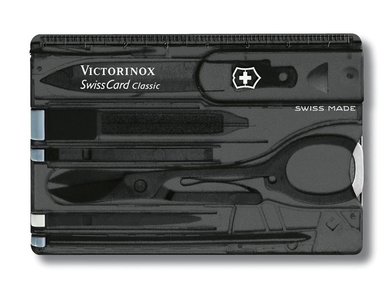 Victorinox SwissCard Blister Pack, Translucent Onyx, 82mm