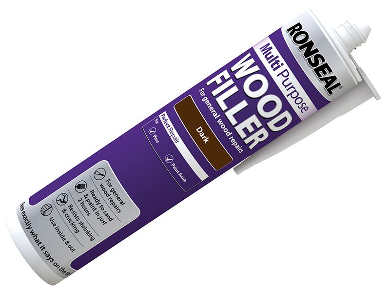 Ronseal Multipurpose Wood Filler Cartridge, Dark, 310ml