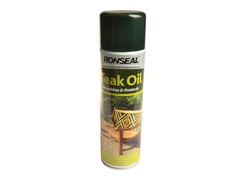 Ronseal Aceite de Teca en Aerosol para Muebles de Jardín, 500ml