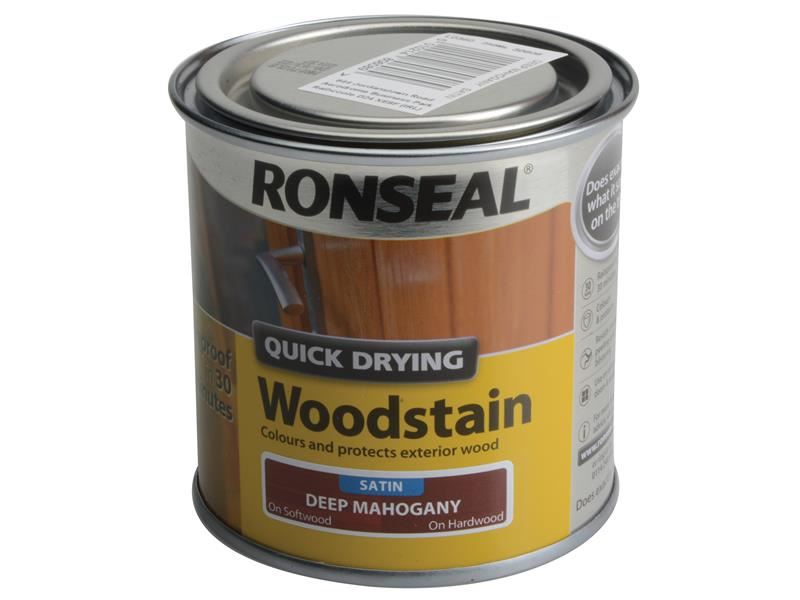 Ronseal - Pewarna Kayu Kering Pantas Satin Deep Mahogany 250ml