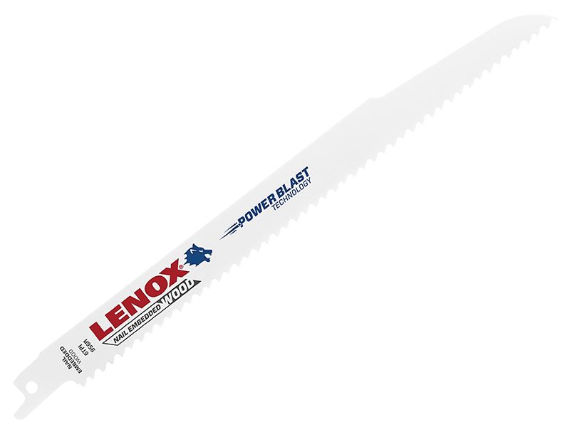 LENOX 20582-956R Wood Cutting Reciprocating Saw Blade, 230mm, 6 TPI, Pack of 5