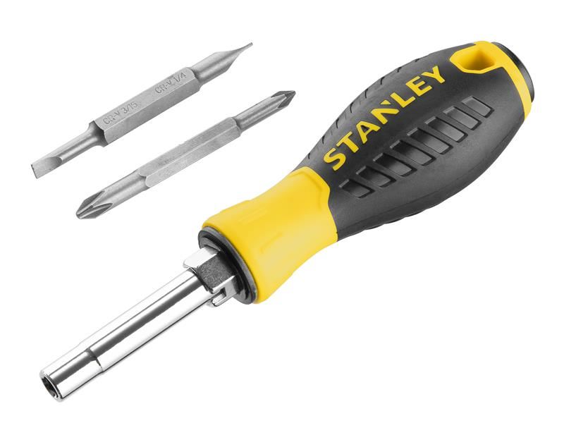 STANLEY 6-Weg Schroevendraaier met Zachtgreep Handvat