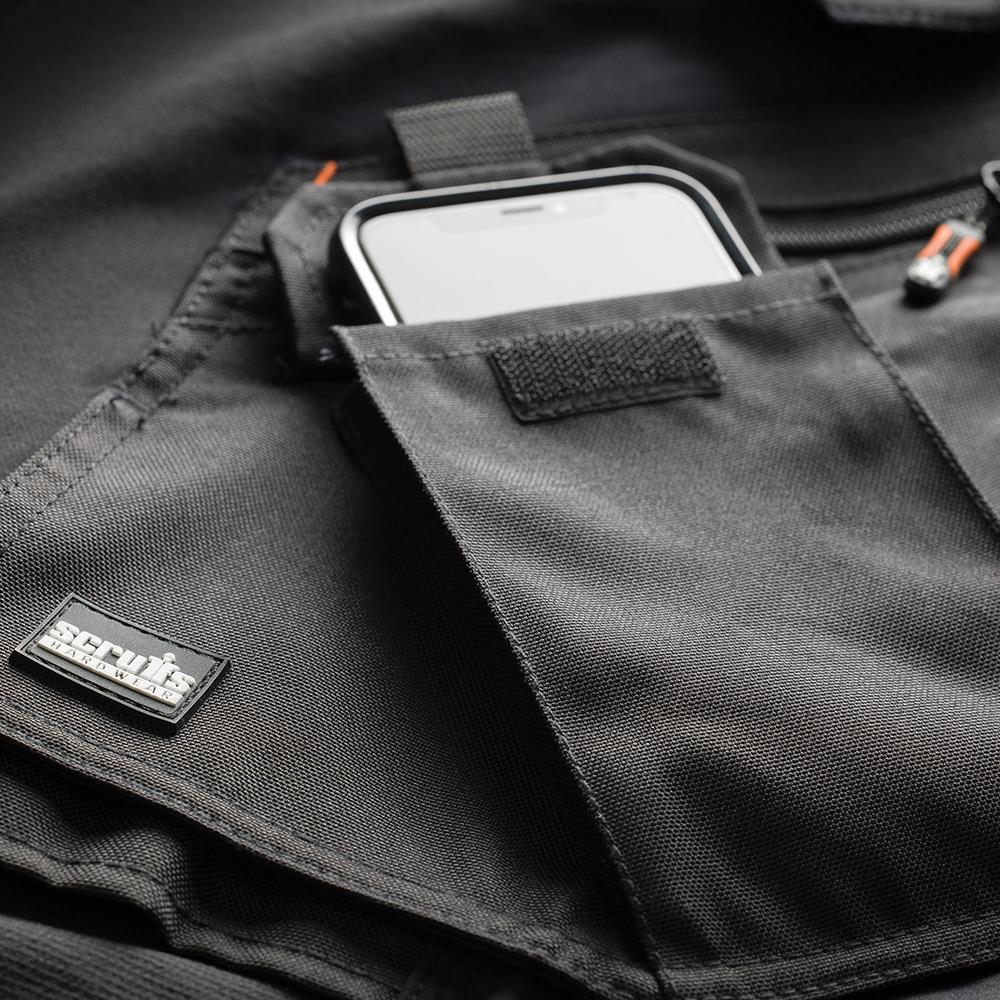 Calças Scruffs Pro Flex Plus com Coldre, Preto, Tamanho 30L