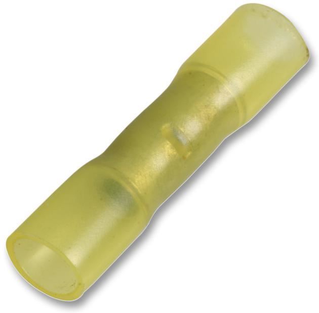 Pro Power Butt Splice Heatshrinkable, Yellow, 100 Pack