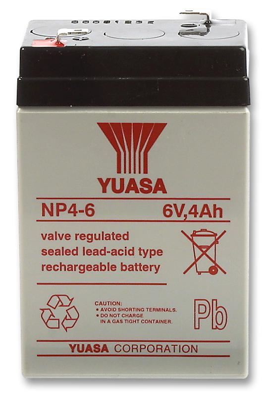 Yuasa Batterie 6V 4Ah Série NP Acide-Plomb Scellée
