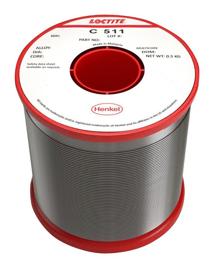MULTICORE / Loctite Crystal 511 Solder Wire 0.91mm, 500g, Leaded, 183°C