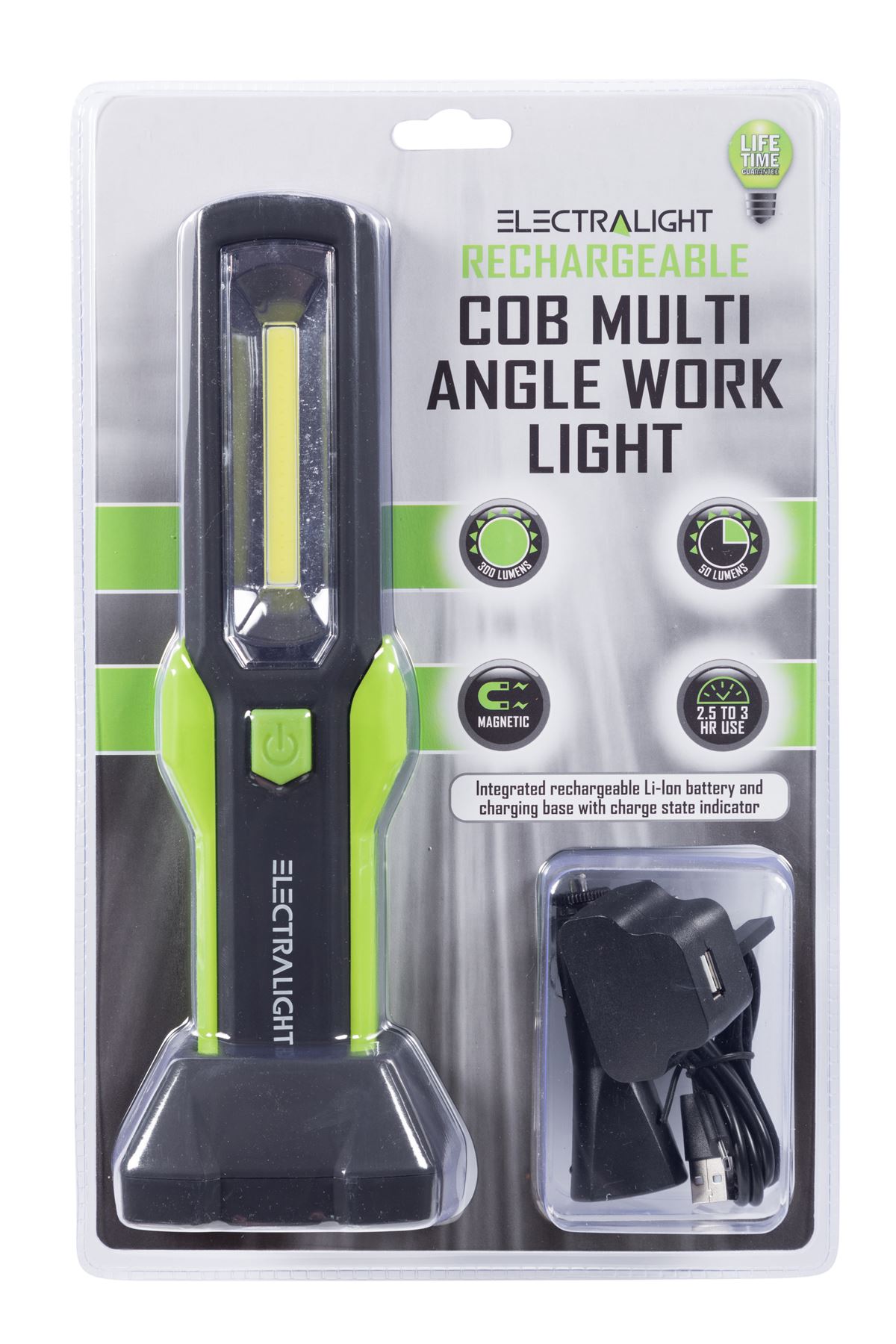 Blue Spot Tools Electralight Oplaadbare 300-Lumen Werklamp met Meerdere Standen