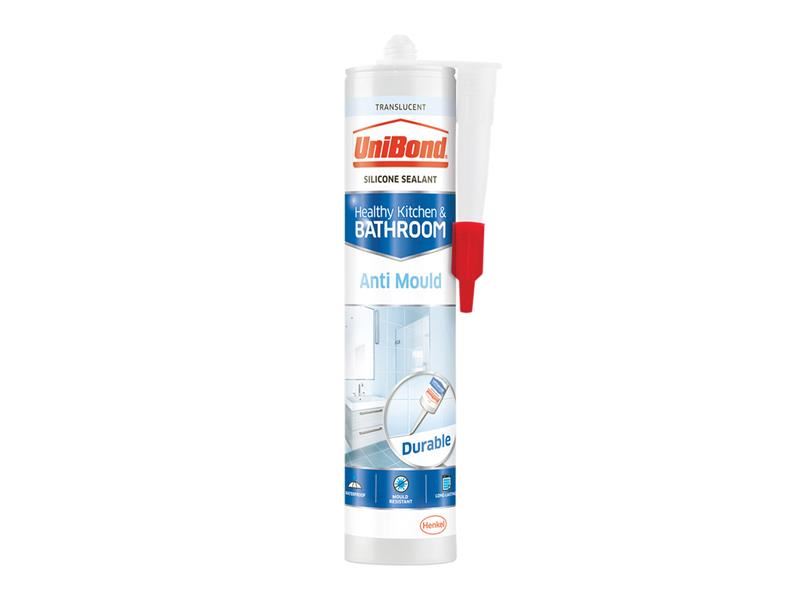 UniBond Healthy Kitchen & Bathroom Anti Mould Sealant, Translucent, 274g