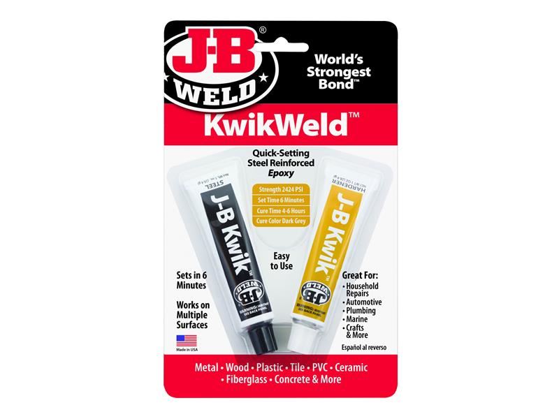 J-B Weld KwikWeld™ Epoxy Adhesive, 2 x 30ml, Strong Bonding, Fast-Setting