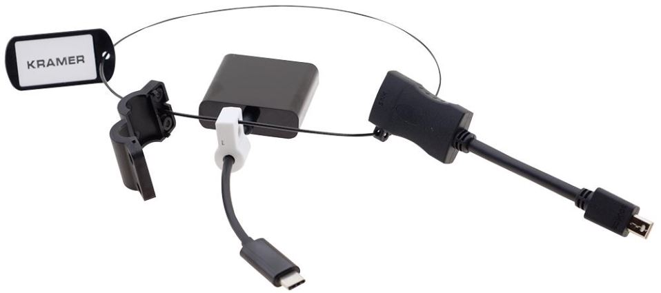 Bague d'adaptation HDMI KRAMER avec mini DisplayPort et USB-C