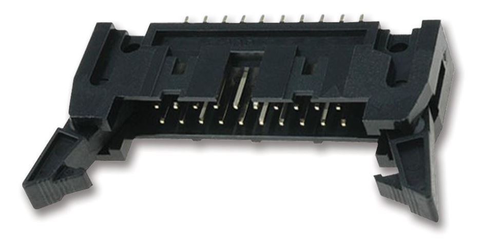 AMPHENOL 2.54mm 50位直插長鎖扣式排針連接器