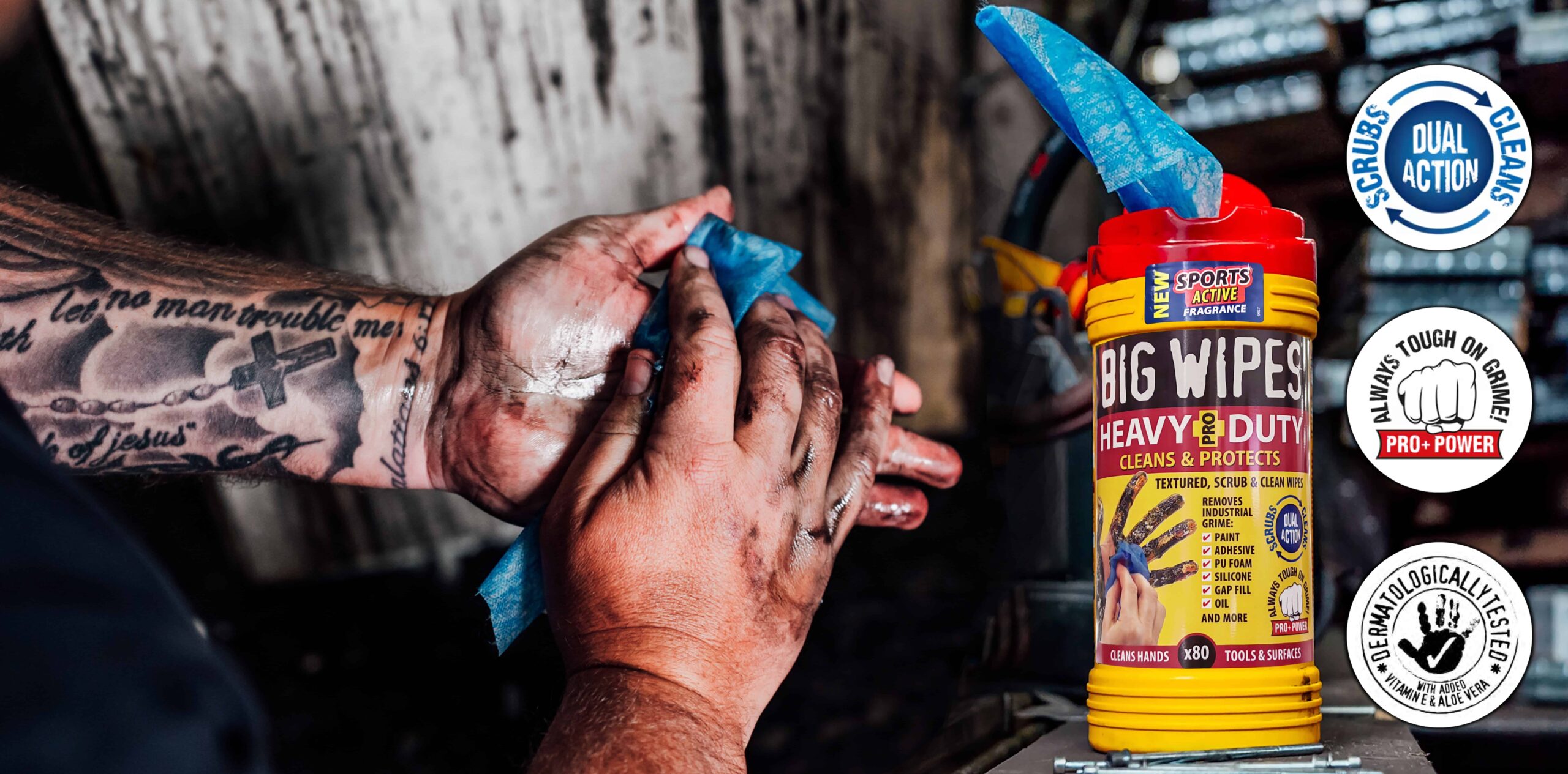 Big Wipes Pro+: Heavy-Duty Antiviral Wipes for Trades
